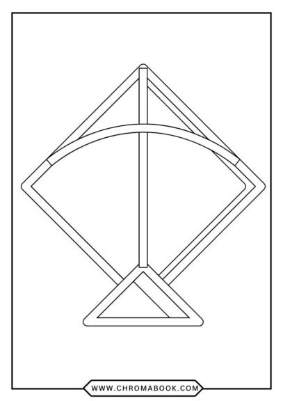 A whimsical kite coloring page featuring intricate patterns and designs, perfect for creative fun. Free printable for all ages!