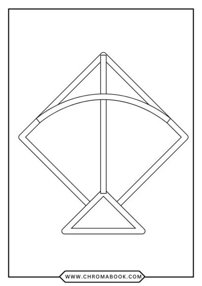 A vibrant kite coloring page featuring intricate patterns and designs, perfect for creativity. Free printable for endless fun!