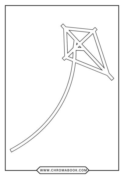 A whimsical kite coloring page featuring intricate patterns and playful designs, perfect for a creative afternoon. Free printable!