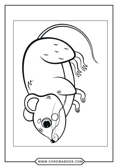 A whimsical rat coloring page featuring playful rats among floral patterns, perfect for creativity. Free printable for endless fun!