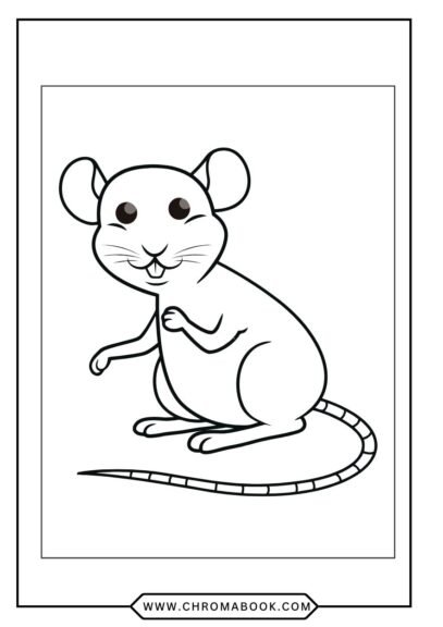 A whimsical rat design surrounded by intricate patterns, perfect for creativity. Ideal for a fun coloring page, free printable!