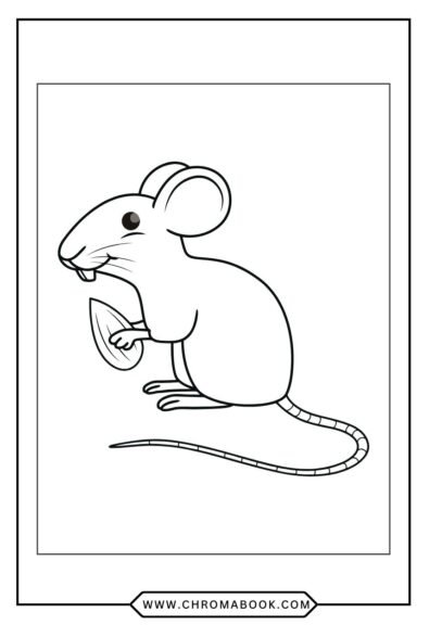 A whimsical rat design featuring intricate patterns and playful elements, perfect for a fun coloring page. Free printable available!