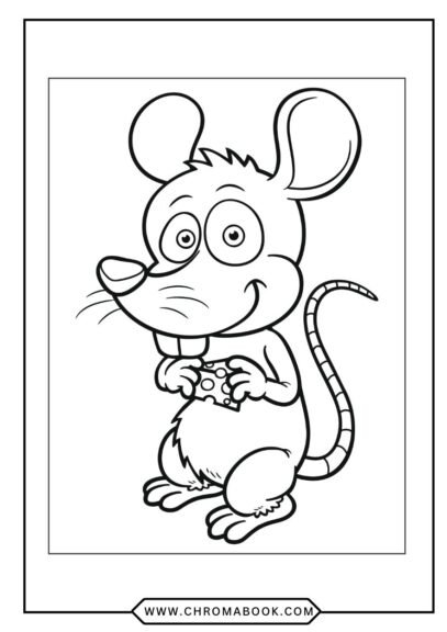 A whimsical rat coloring page featuring intricate patterns and playful designs, perfect for creative fun. Free printable!