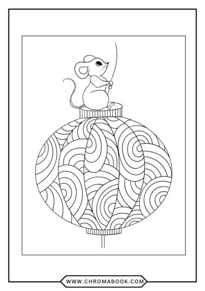 A whimsical rat coloring page featuring intricate patterns and designs, perfect for relaxation. Free printable for creative fun!