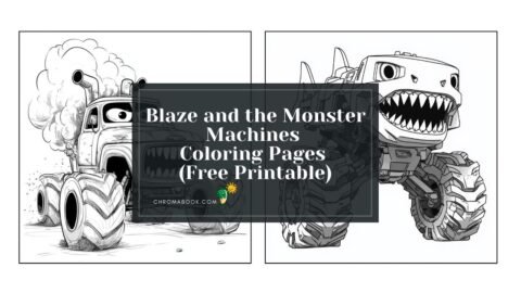 A fun coloring page featuring Blaze and his monster truck friends, perfect for kids. Enjoy this free printable activity!