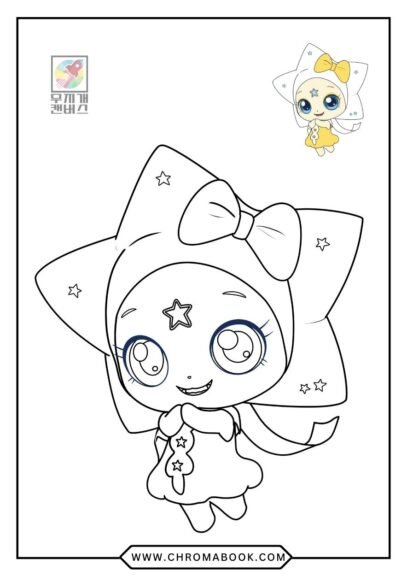 A whimsical "Catch Teeny Pink" coloring page featuring playful cartoon animals amidst floral patterns; free printable fun for all ages!