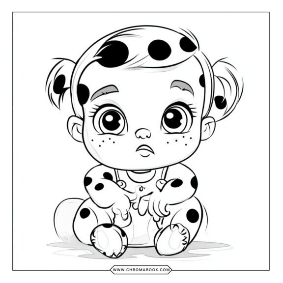 A whimsical coloring page featuring adorable Cry Babies dolls in playful poses, perfect for kids. Enjoy this free printable!