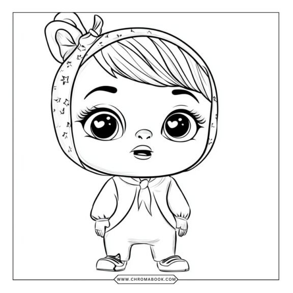 A fun Cry Babies dolls coloring page featuring adorable characters in playful poses, perfect for kids. Free printable for creative fun!