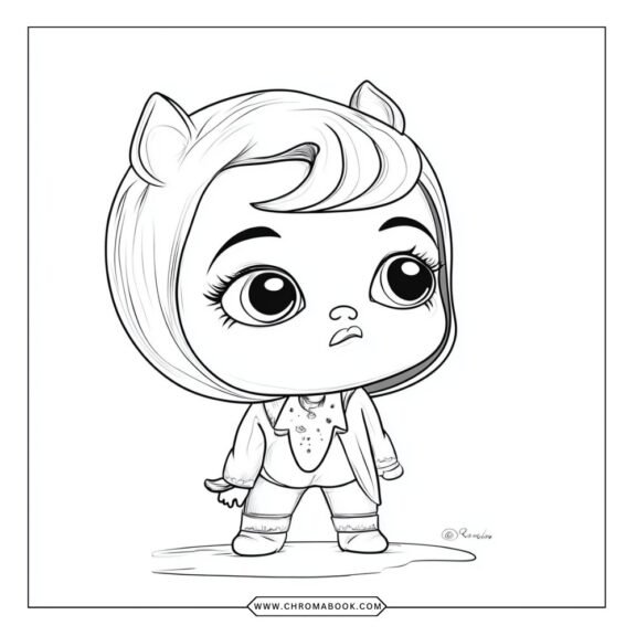 Fun coloring page featuring adorable Cry Babies dolls in playful poses, perfect for kids. Download this free printable today!