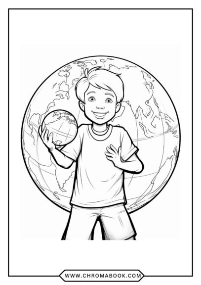 A beautiful Earth-themed coloring page featuring intricate mandala patterns and nature elements, perfect for a free printable art activity.