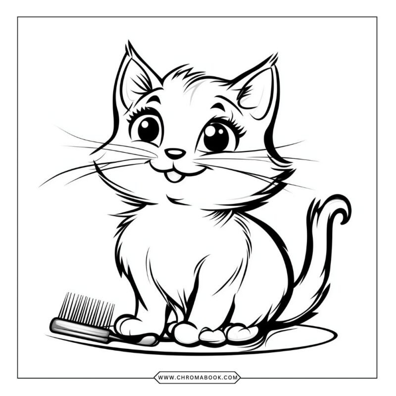 Baby Cat Easy Coloring Pages Free - Easy Baby Cat Coloring Pages 1 800x800 