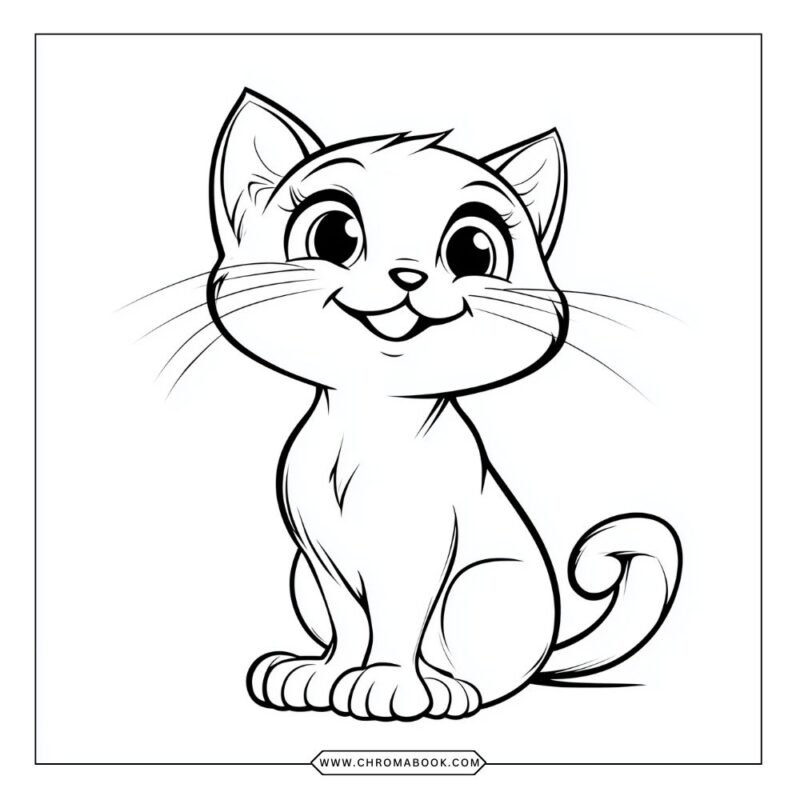 Baby Cat Easy Coloring Pages Free - Easy Baby Cat Coloring Pages 11 800x800 