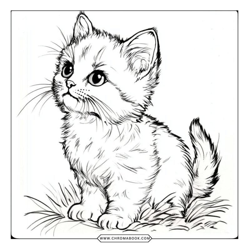 Baby Cat Easy Coloring Pages Free - Easy Baby Cat Coloring Pages 5 800x800 