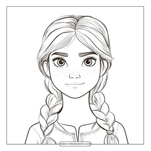 A whimsical coloring page featuring Elsa and Anna from Frozen, surrounded by snowflakes and floral designs. Free printable for creativity!