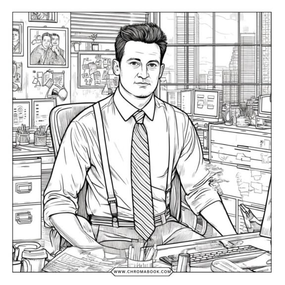 A fun F.R.I.E.N.D.S themed coloring page featuring iconic symbols and quotes, perfect for creativity. Free printable!