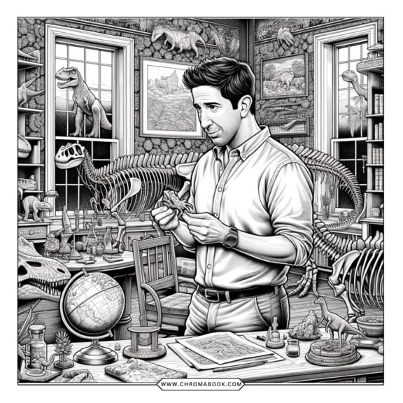 A fun F.R.I.E.N.D.S-themed coloring page featuring iconic elements from the show, perfect for a free printable activity.