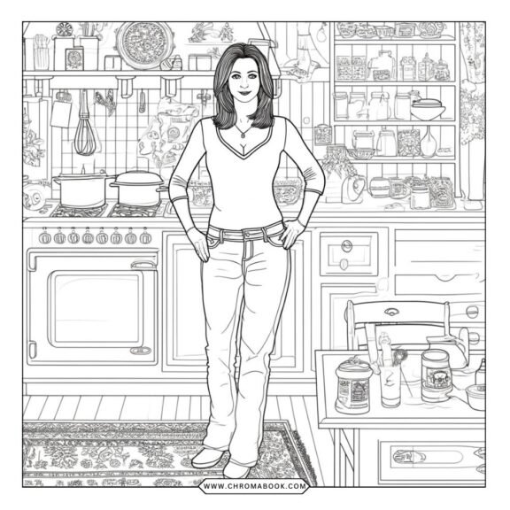 A fun F.R.I.E.N.D.S themed coloring page featuring iconic elements from the show, perfect for fans. Free printable design!