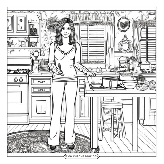 A fun F.R.I.E.N.D.S themed coloring page featuring iconic elements from the show. Perfect for a free printable activity!