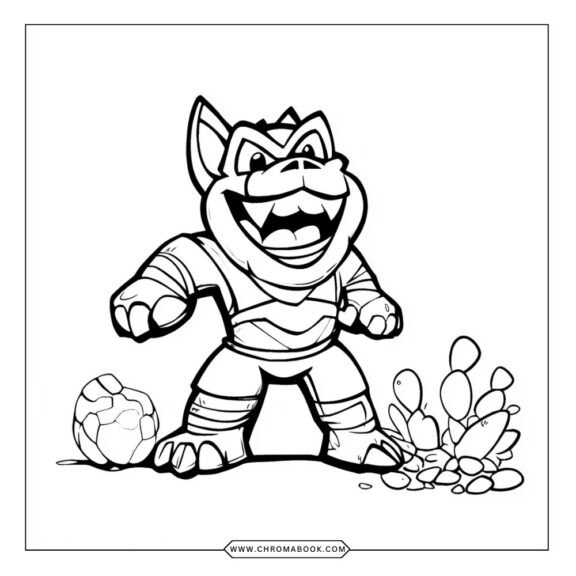 A dynamic Goo Jit Zu character in action, ready for vibrant colors. Perfect for a fun coloring page! Free printable for all ages!