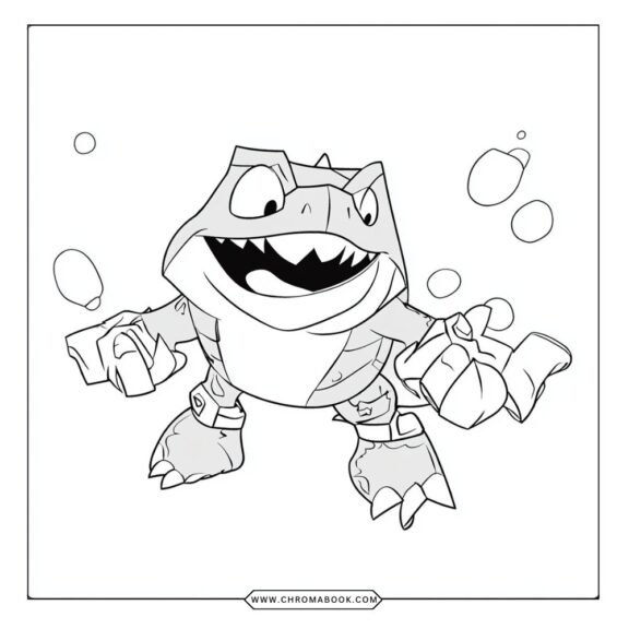 A fun Goo Jit Zu coloring page featuring dynamic characters in action poses, perfect for kids. Free printable for creative fun!