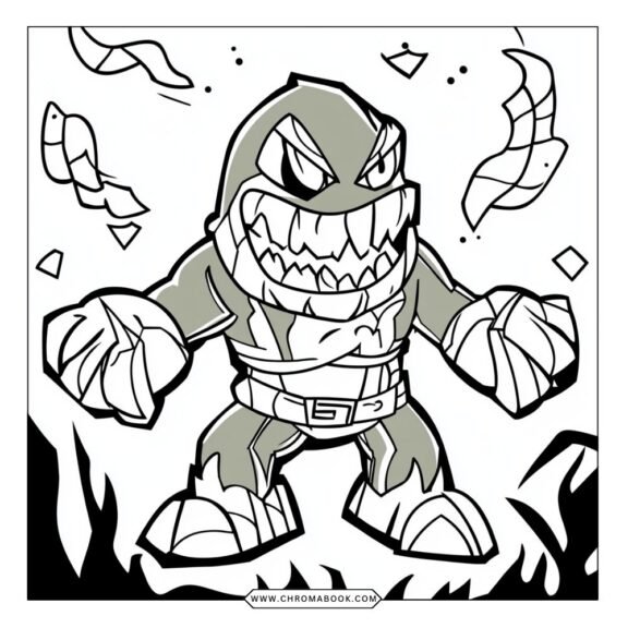 Fun Goo Jit Zu characters in dynamic poses fill this vibrant coloring page, perfect for kids. Download this free printable now!