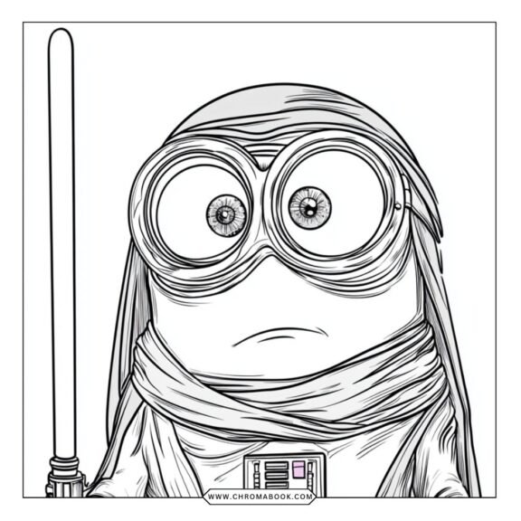 A fun Minions coloring page featuring playful Minion characters in whimsical poses; perfect for creative kids. Free printable!