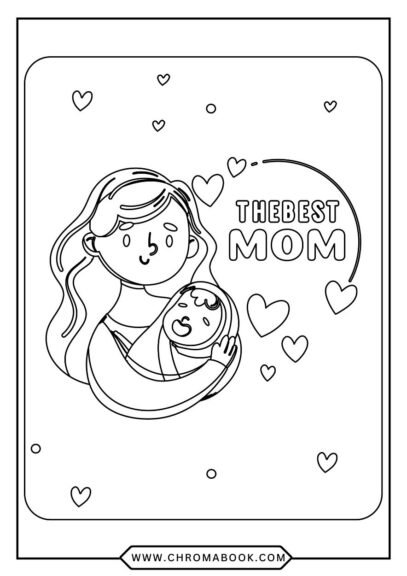 A beautiful floral mandala design for a Mother's Day coloring page, featuring intricate patterns. Free printable for creative fun!