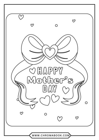 A beautiful floral design featuring intricate patterns, perfect for a Mother's Day coloring page. Free printable for creative fun!