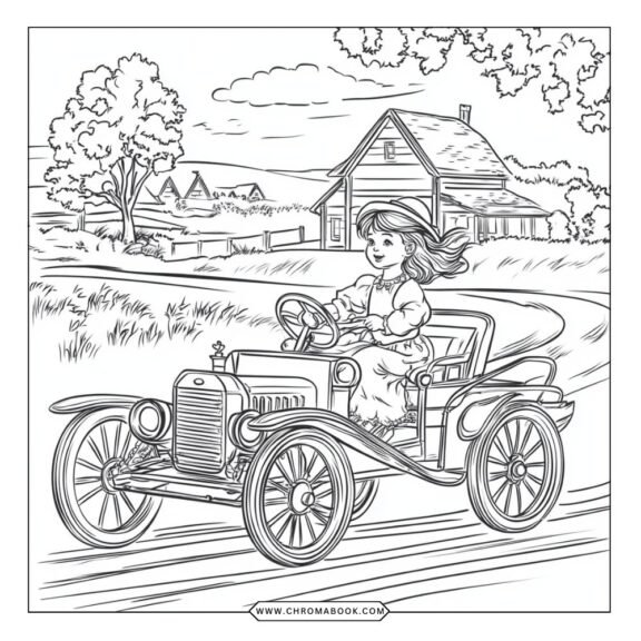 A detailed colonial life scene featuring settlers, tools, and nature, perfect for a creative coloring page. Free printable included!