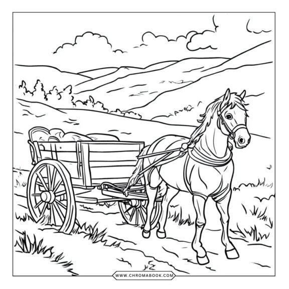 A detailed colonial life coloring page featuring traditional homes, farming scenes, and historical figures. Free printable for creativity!