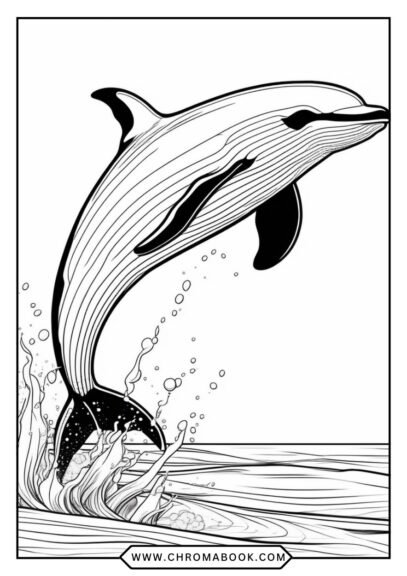 A detailed killer whale coloring page featuring intricate patterns and designs, perfect for a fun and creative activity. Free printable!