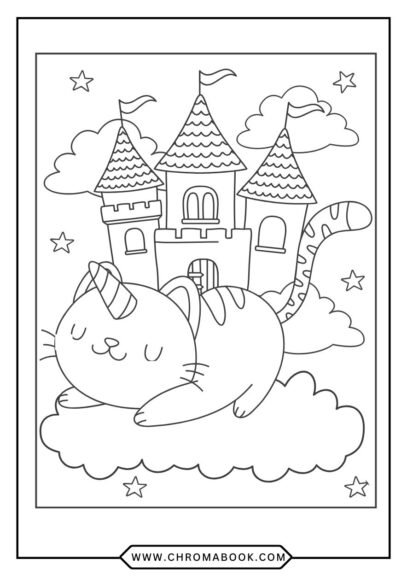 A delightful kitten coloring page featuring playful kittens amidst whimsical floral patterns; perfect for a free printable activity!