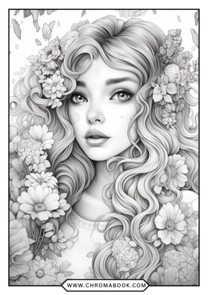 A detailed floral mandala design featuring intricate petals and leaves, perfect for relaxation. Free printable coloring page.