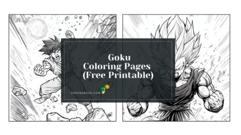 A dynamic Goku coloring page featuring the iconic character in action, perfect for fans. Enjoy this free printable for creative fun!