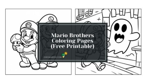 A fun Mario Brothers coloring page featuring iconic characters and elements, perfect for kids. Enjoy this free printable!