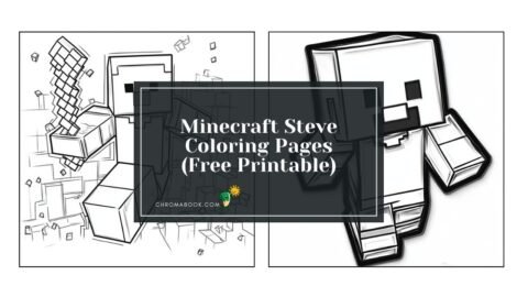 A fun Minecraft-themed coloring page featuring Steve, ready for adventure, perfect for kids, and available as a free printable.