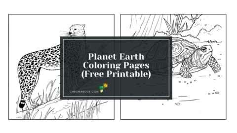 A detailed coloring page featuring a beautifully illustrated Earth surrounded by whimsical clouds and stars, perfect for a free printable activity.