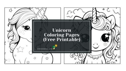 A whimsical unicorn surrounded by stars and flowers, designed as a coloring page for creative fun. Free printable for all ages!