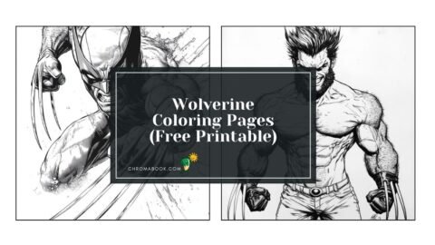 A detailed coloring page featuring Wolverine in an action pose, perfect for fans; available as a free printable for creative fun.