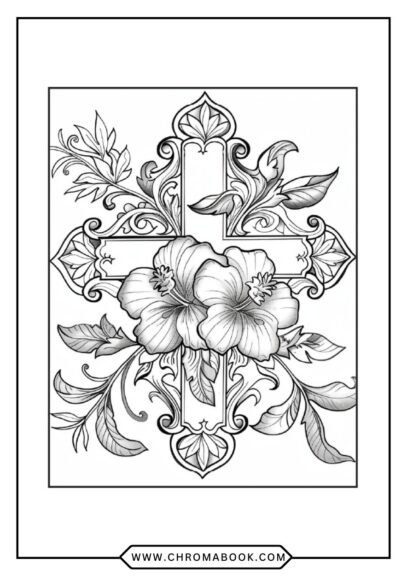Intricate floral mandala design featuring symmetrical patterns. Perfect for relaxation, this is a free printable coloring page.