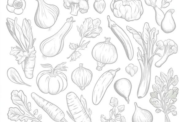 Vegetables Coloring Pages